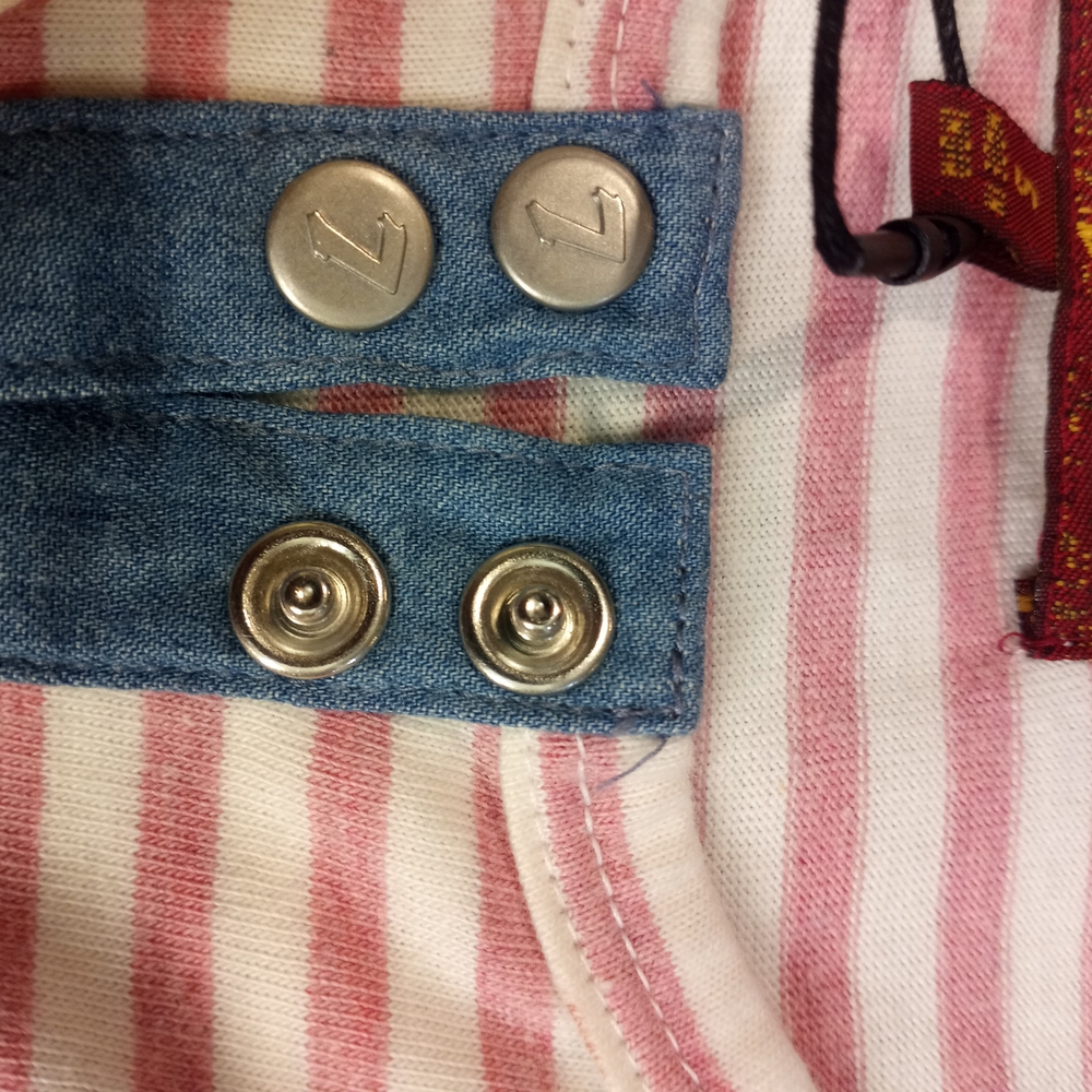 7 For All Mankind Women's Tank Top Shirt triped Pink and Blue Small NWT - Picture 11 of 13